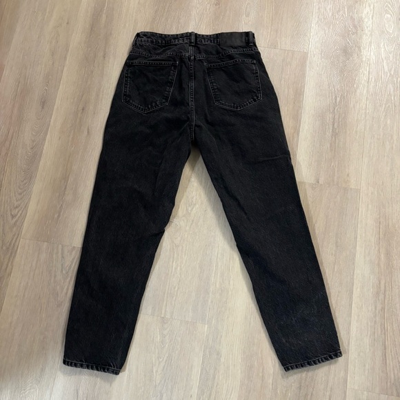 Zara black denim high rise crop bottom denim jean - Picture 2 of 11